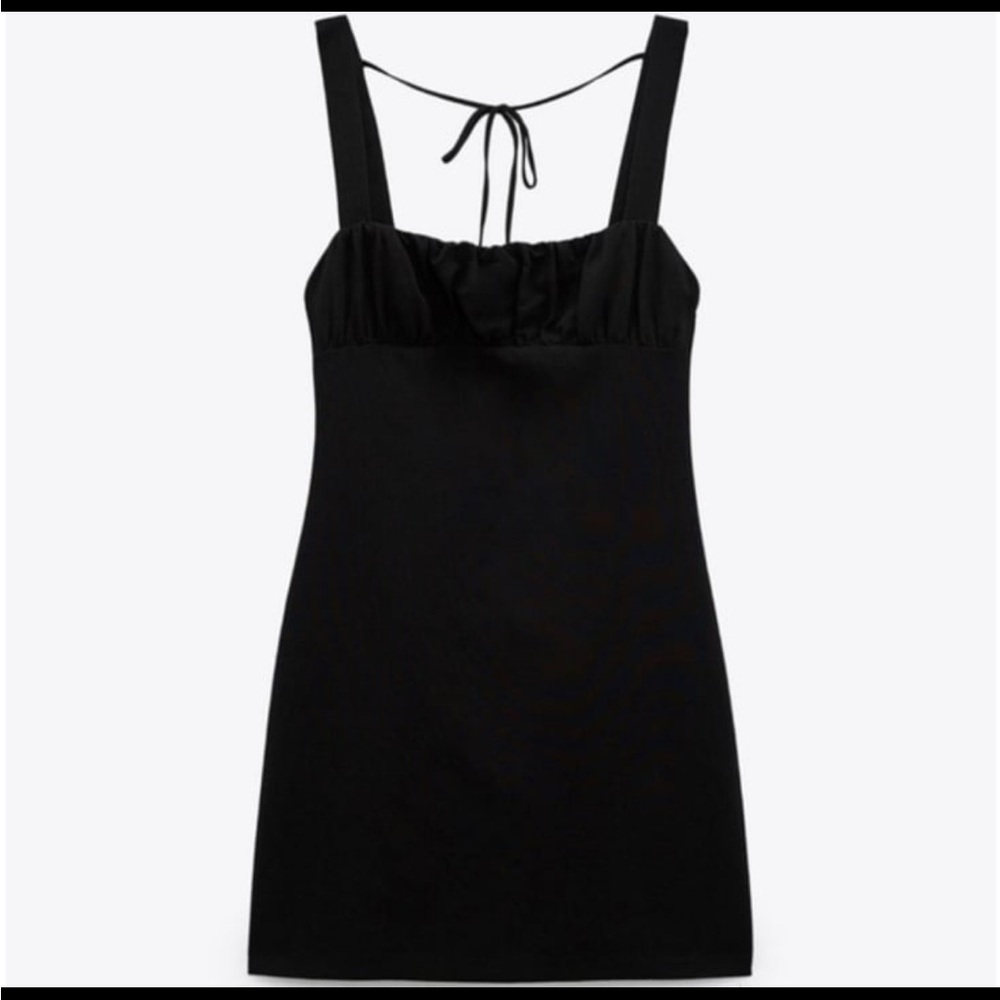 ZARA linen blend mini dress